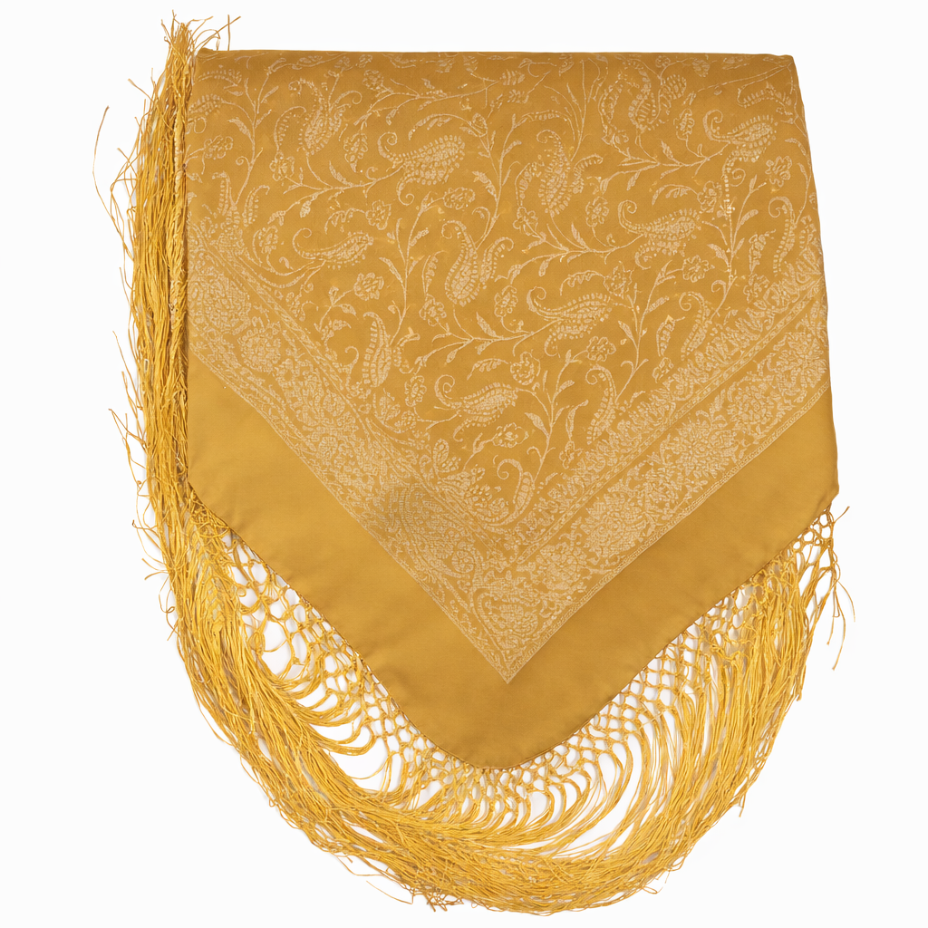 PAÑUELO FLECOS OCRE